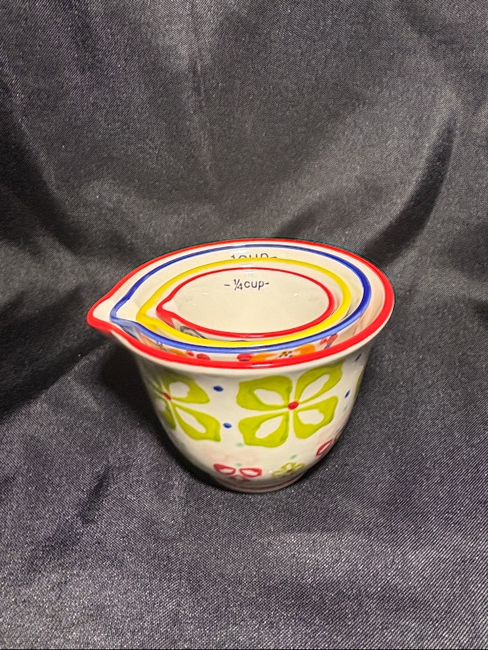 Creative Co-op Set of 4 Nesting Measuring Cups w/ Pour Spouts